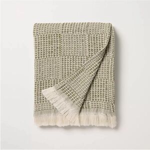 NWT Magnolia Hearth & Hand Checkered Knit Throw Blanket 50x60